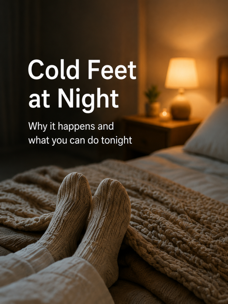 Warm bedroom scene for people who experience cold feet at night.